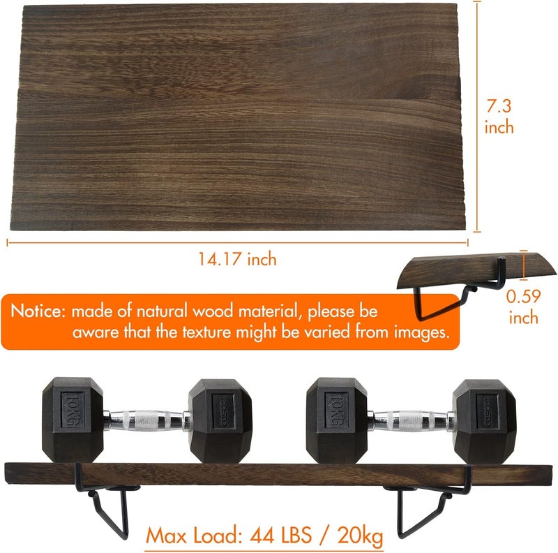 G.CORE 2 Pack Wooden Pegboard Shelves with Brackets, Peg Board Shelf Hooks Assortment Organizer Accessory, Various Tools Storage Arrange System Kit, for Garage Craft Workshop Workbench Hobby Office - Image 3